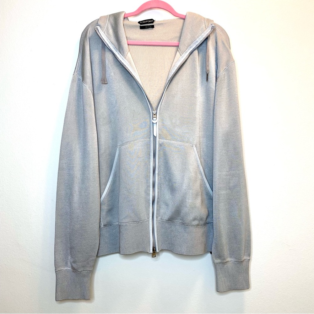 TOM FORD silky zip-up hoodie